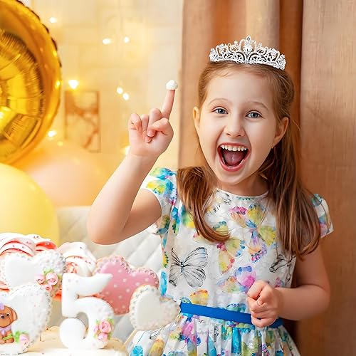 Miniatura 9 de Corona de princesa para mujer, tiaras de reina de cristal para niñas, accesorios para el cabello de novia, regalos para cumpleaños, boda,