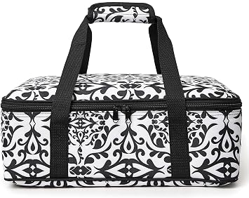 Insulated Casserole Carrier Bag - Portable Thermal Food Delivery Bag for 9x13/11x15 Inch Pan - Keep Meals Hot/Cold 4+ Hours for Catering, Festival Potlucks, Picnics, Family Gathings or Outdoor Events