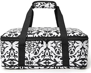 Insulated Casserole Carrier Bag - Portable Thermal Food Delivery Bag for 9x13/11x15 Inch Pan - Keep Meals Hot/Cold 4+ Hours for Catering, Festival Potlucks, Picnics, Family Gathings or Outdoor Events