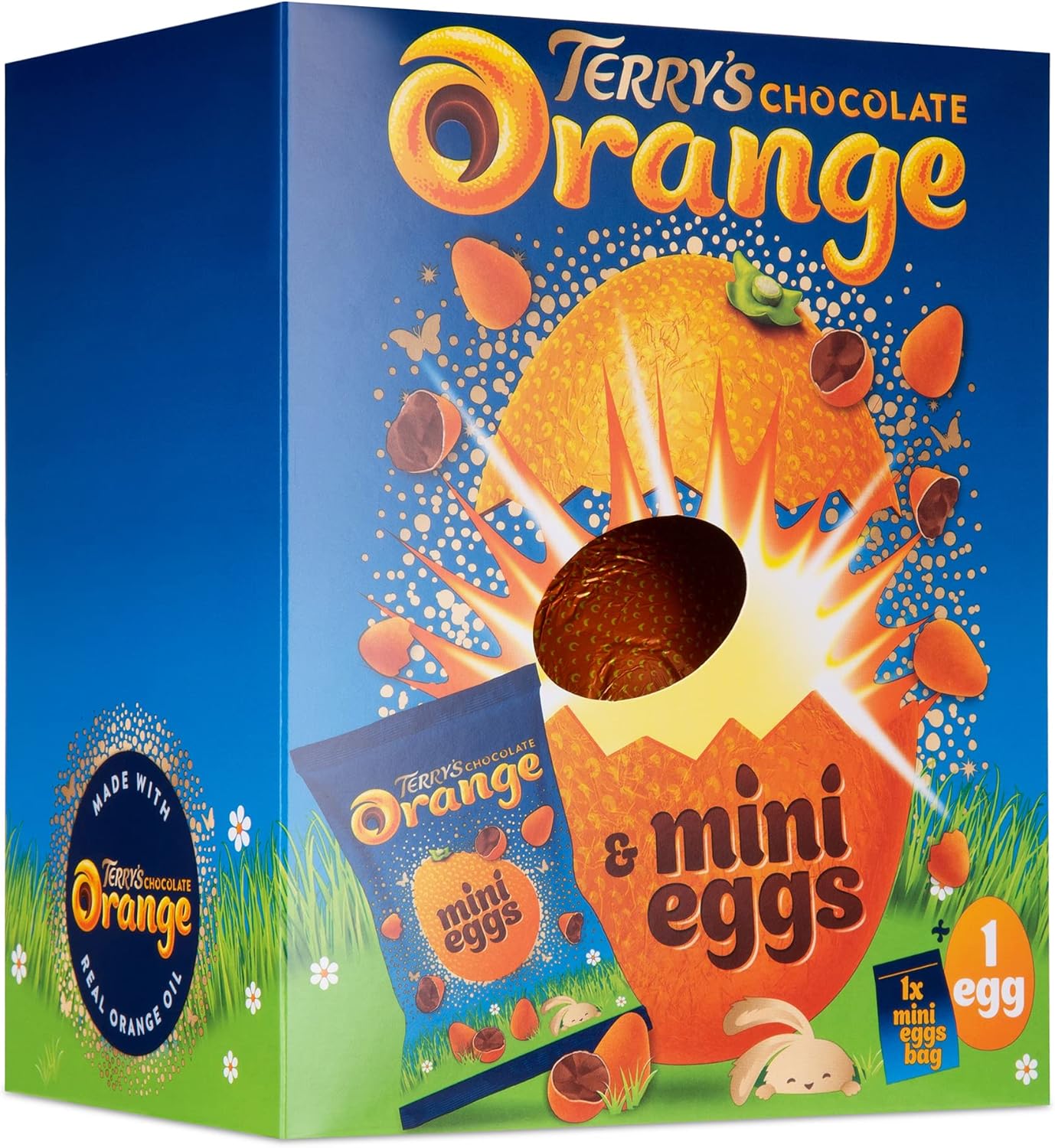 Terry's Chocolate Orange Large Chocolate Easter Egg with mini eggs bag