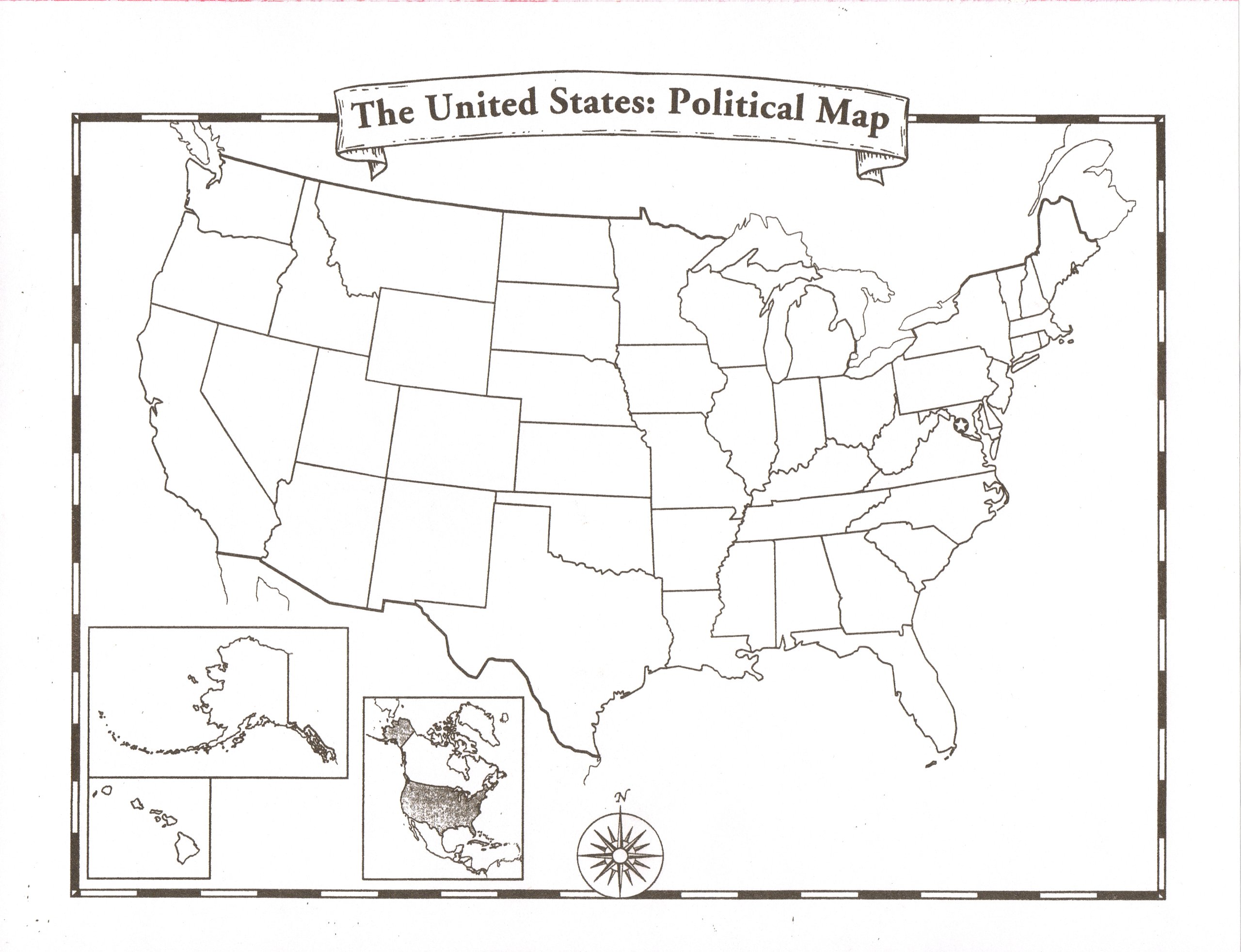 Miller Pads and PaperBlank U.S.A. Map Pad, Greyscale, 8.5" x 11", 25 Sheets, Uncoated Paper