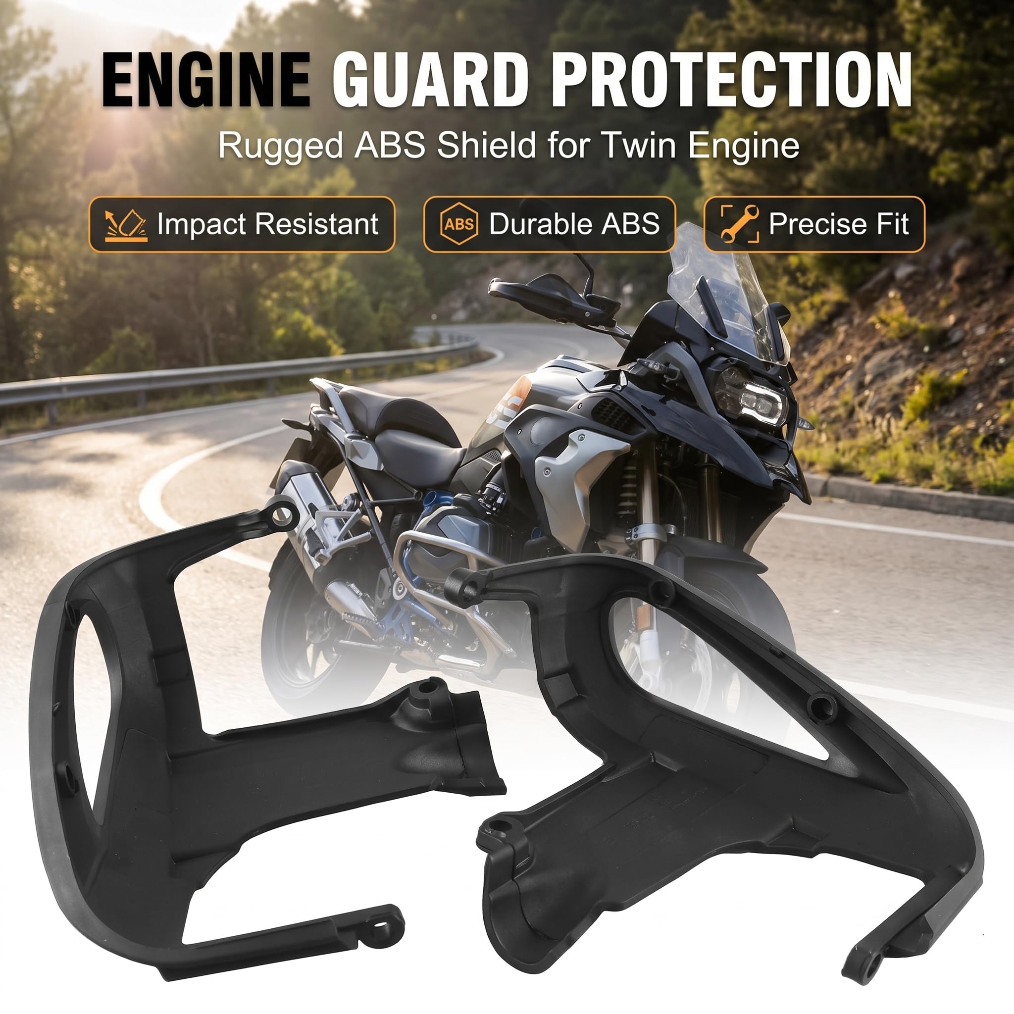 Twin Engine Moto Crash Bar Protezione Nero 2 Pack, 20 * 13 * 9CM | Protezione Motore Abs Per Bmw R1150gs R1150rt R1150r 2003 2004 2005 2006, Only For Twin Engines About 105g