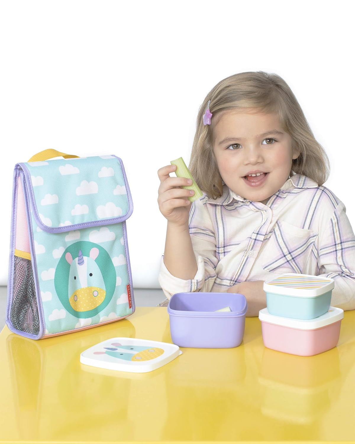 Skip Hop Toddler Snack Container Set, Zoo Snack Box Set, Unicorn, 3 Pack