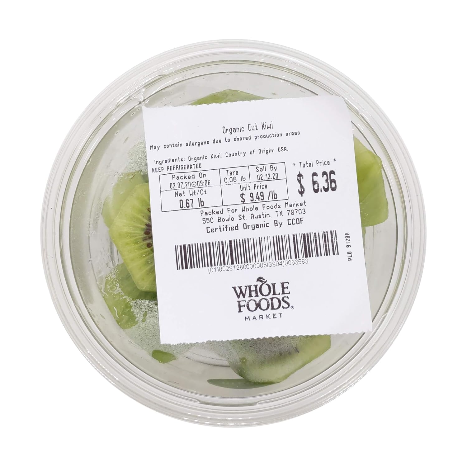 Organic Cut Kiwi