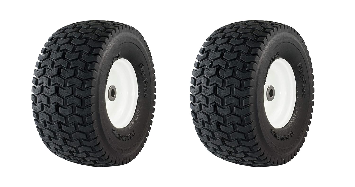 Marathon 15x6.506" Flat Free Tire on Wheel, 3" Hub, 3/4