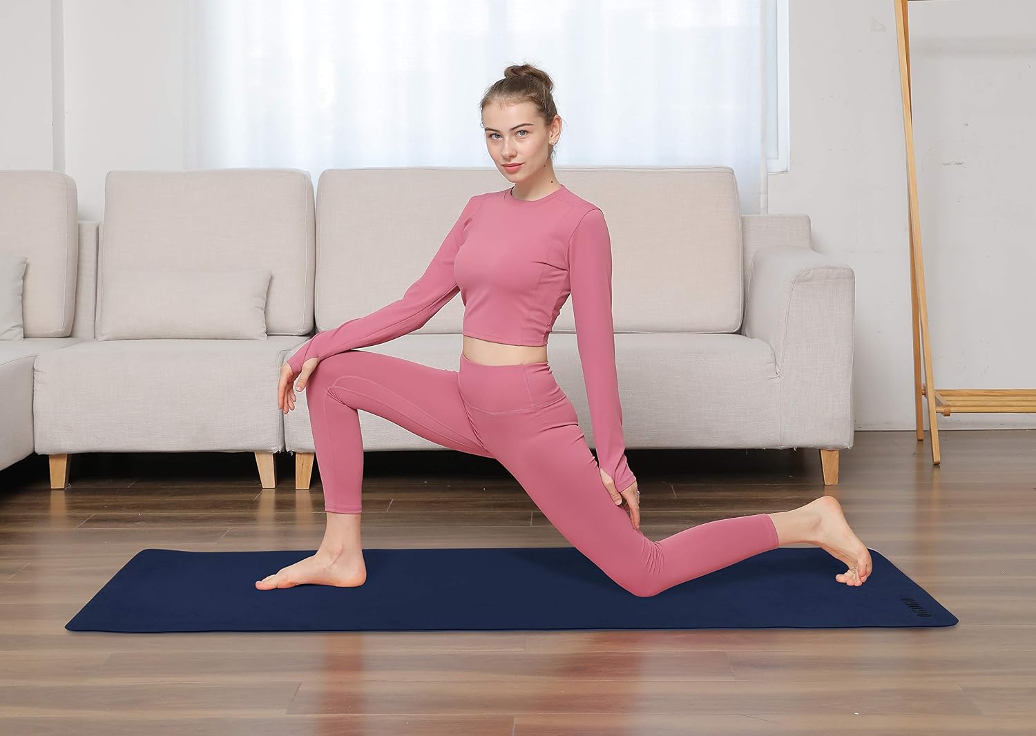 OGOGO Yoga Mat Double-Sided Non Slip,Eco Friendly Exercise Yoga Mat for Men and Women,Thick High Density Pro Mat with Carrying Strap