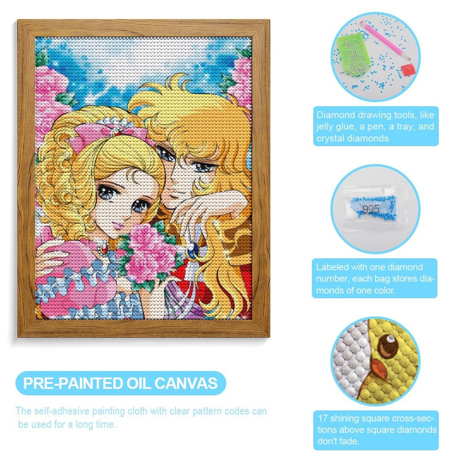 Amazon.co.jp: ベルサイユのばら DIY フルダイヤモンド ダイヤモンド