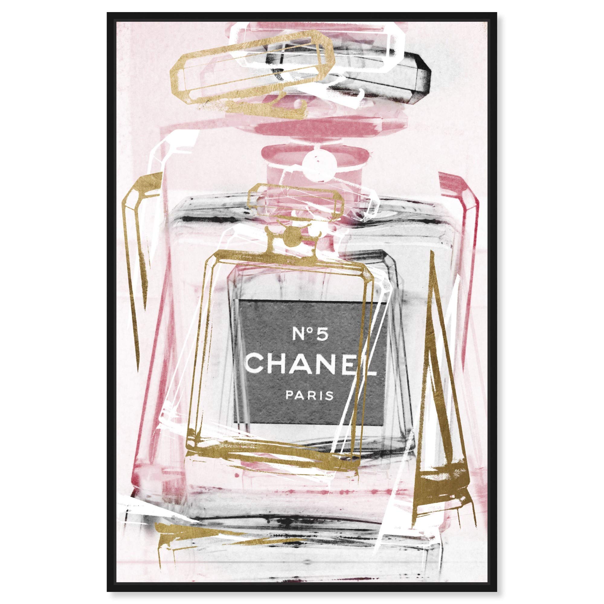 Oliver Gal N°5 CHANEL PARFUM アート作品 Flowers Chanel Perfume Wall Art | Luxury Art Canvas