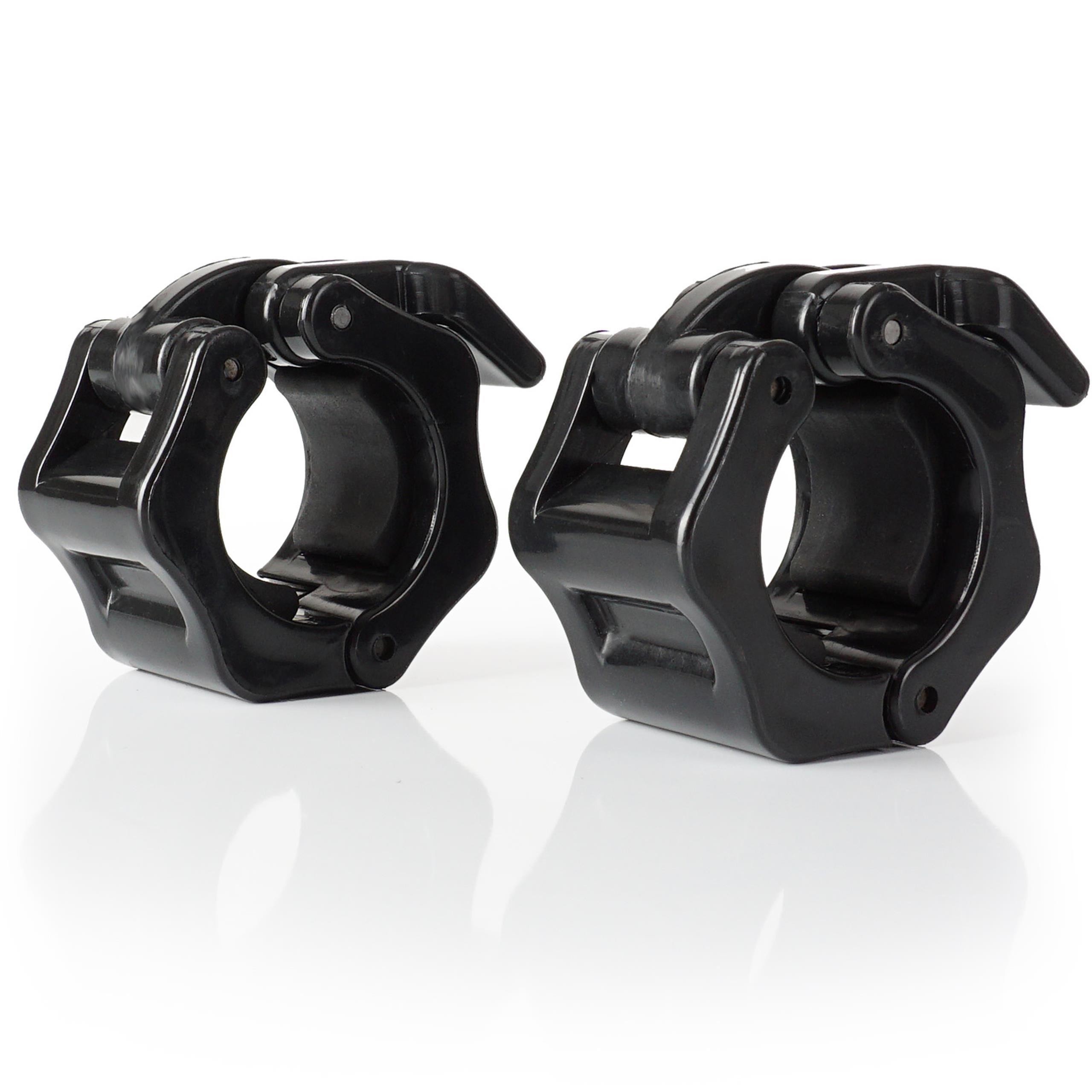 2 Morsetti Per Bilanciere Con Sgancio Rapido - In ABS, Per Sollevamento Pesi, Palestra E CrossFit - Nero - Foto 3