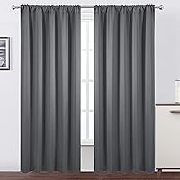 Vista 26 de LEMOMO Cortinas opacas de 42 x 84 pulgadas, juego de 2 paneles de cortinas con aislamiento térmico para oscurecer la habitación, cortinas