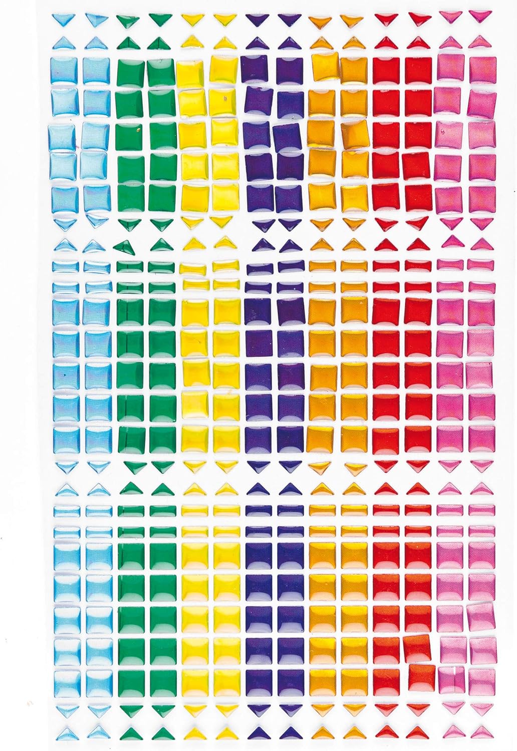 Baker Ross EF584 Mosaic Stick on Stones - Pack of 375, for Card Craft, Scrapbooking and Kids Art Activities