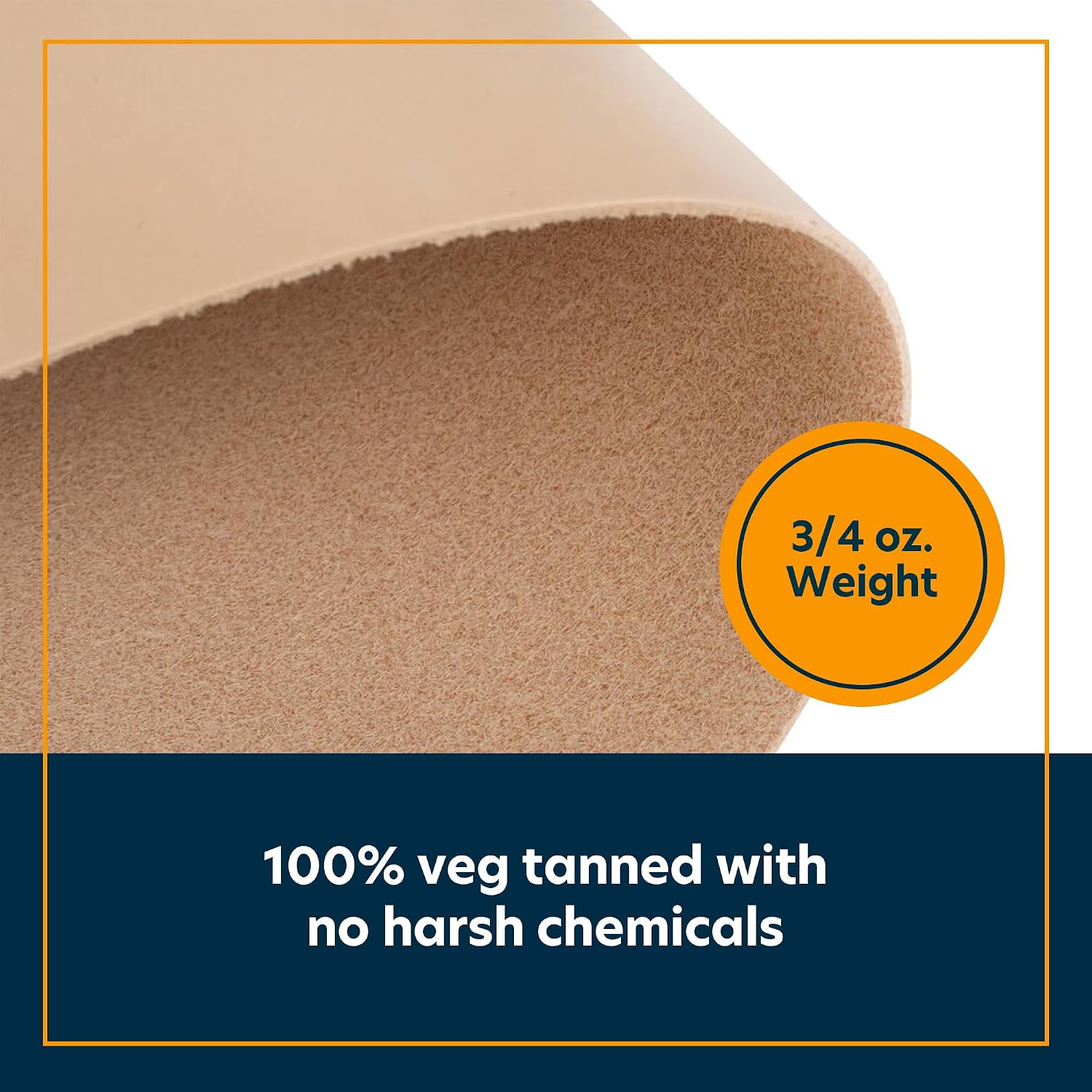 Weaver Leather Supply Economy Grade Veg Tanned Leather Panel, Natural Cowhide for Tooling, Wallet, Keychains & Leathercrafting
