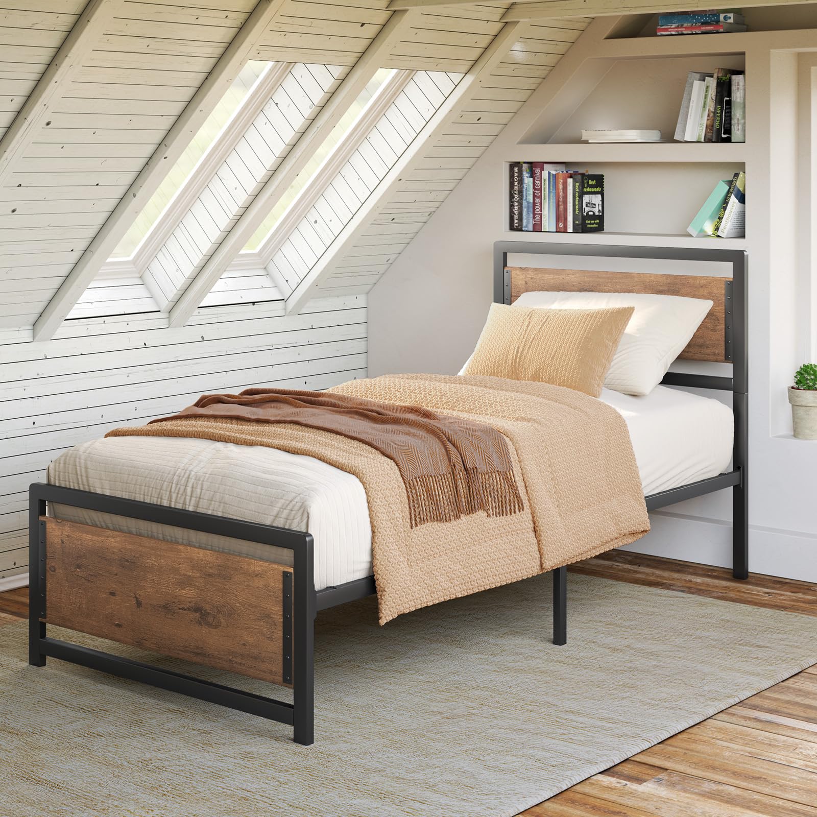 Bealife 90x200 cm Gestoffeerd Tweepersoonsbed met Metalen Frame, Houten Lattenbodem, Veel Opbergruimte - Stevige Constructie, Eenvoudig Te Monteren, Comfortabel & Duurzaam