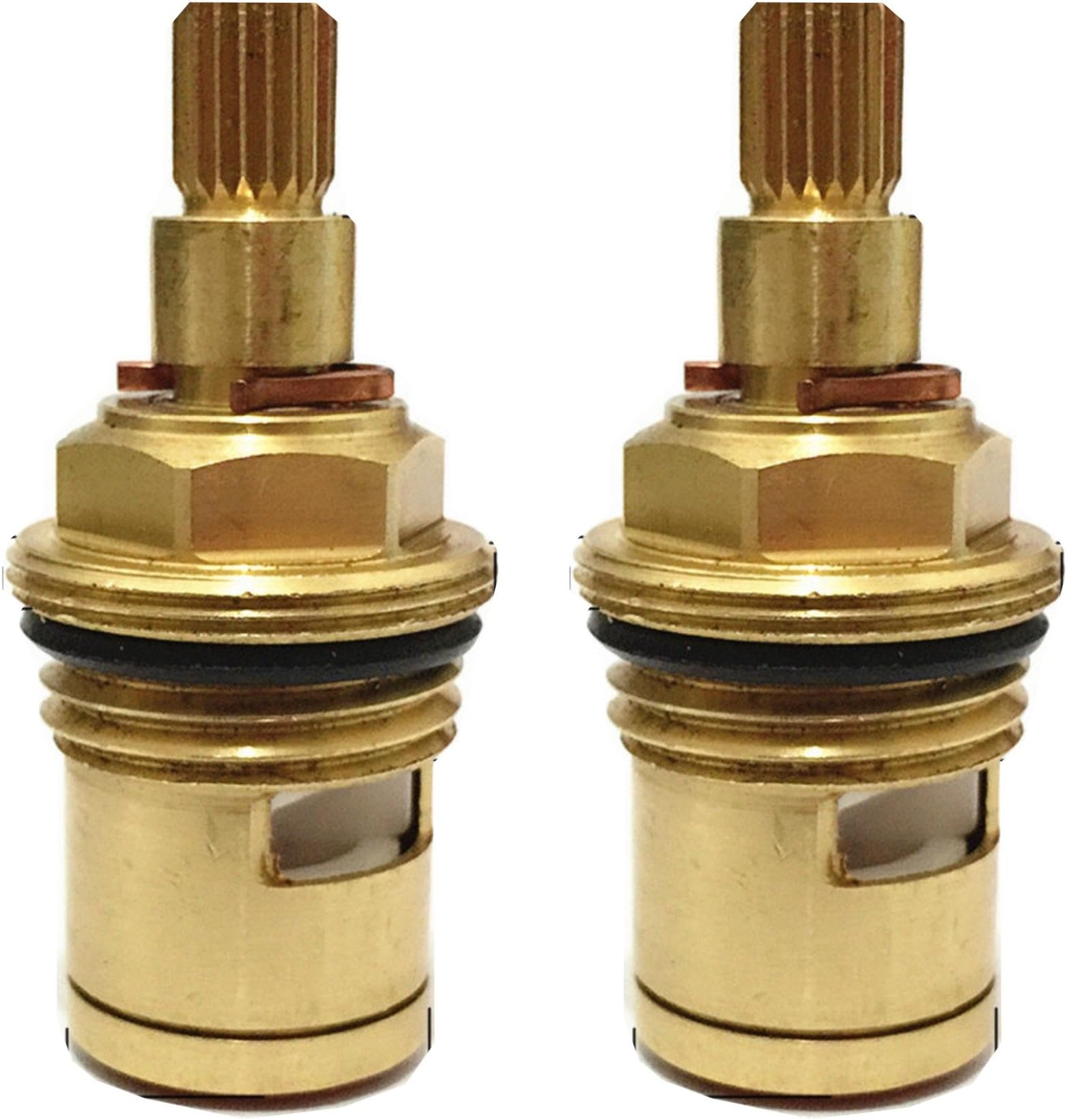 Snowbell Quarturn Turn Ceramic Disk Fitting Cartridge for taps (Small, Gold) - Set of 2