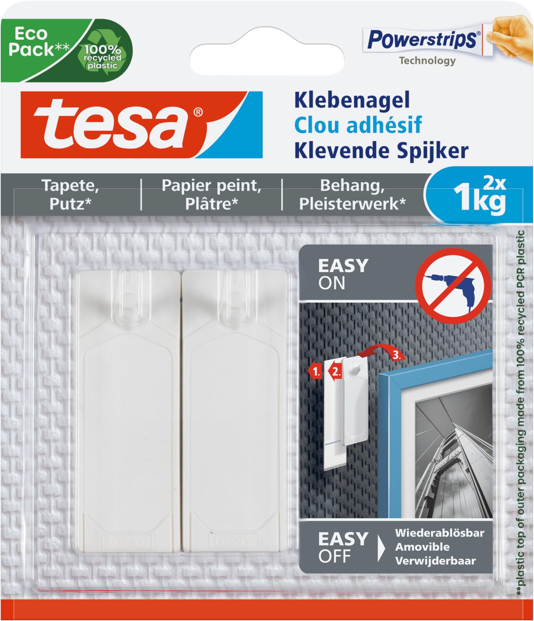 Adhesive Nail for Wallpaper & Plaster 1kg, white