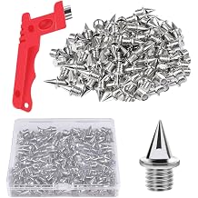 Track Spikes,Golf Shoes Spikes,Stainless Steel Long Distance Track Wrench Spikes - Wear Resistant Sprinter Nail for Long Jump Climbing in Sports Accessories Sprint
