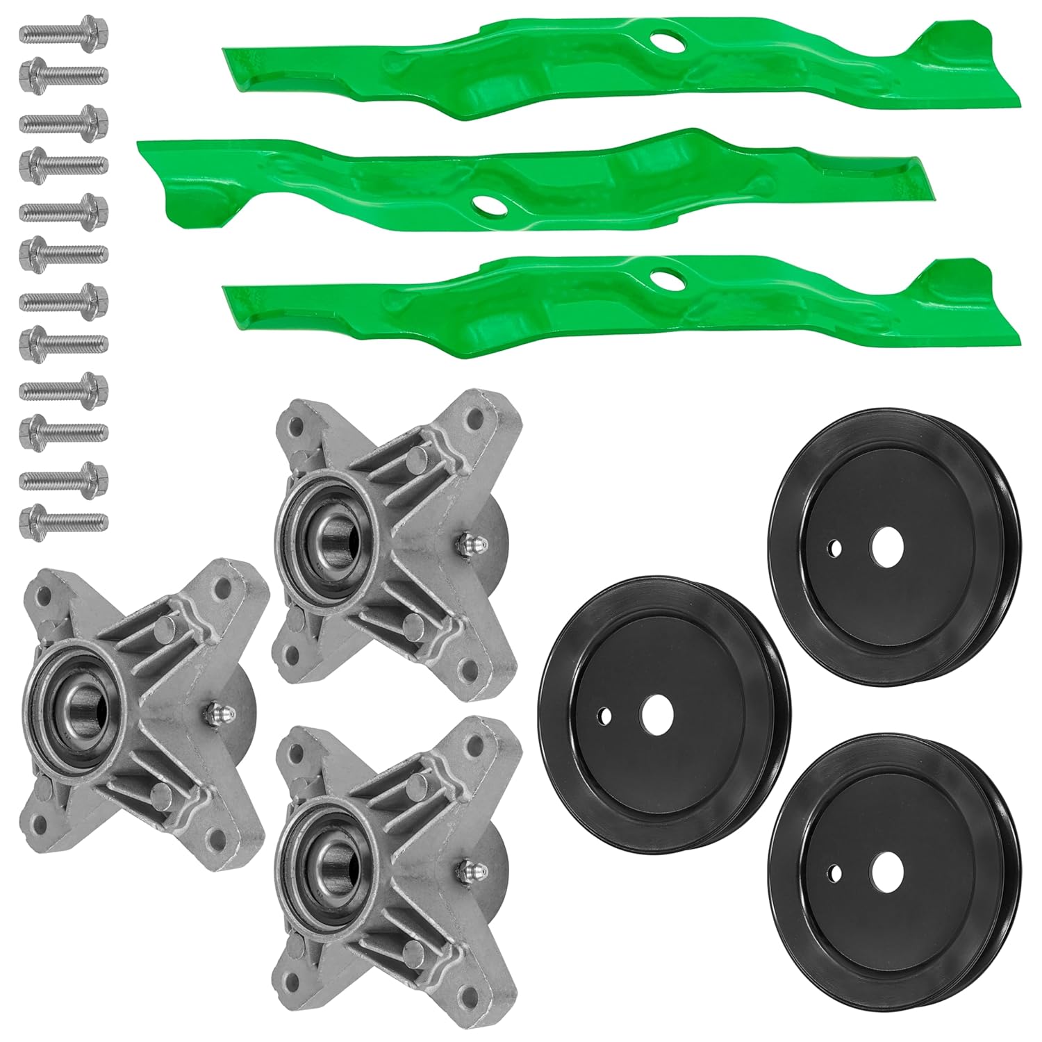 Caltric 918-3129C 756-3096 50" Deck Spindle & Pulley Compatible with Cub Cadet LT1050 GT2550