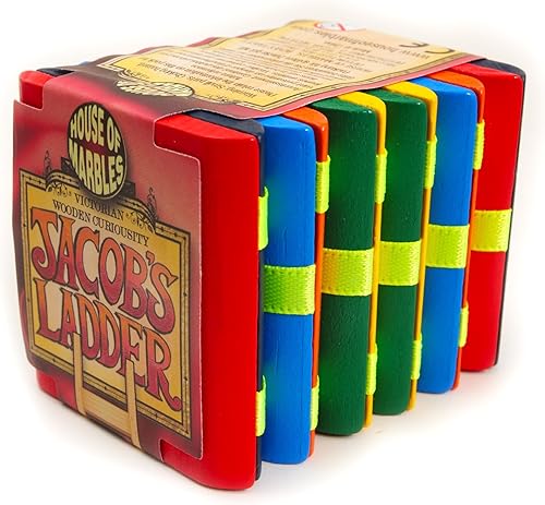 Miniatura 3 de House of Marbles Jacob's Ladder - Juguete de madera prémium con certificado FSC, colorida escalera retro con atractivo sensorial y un efecto de