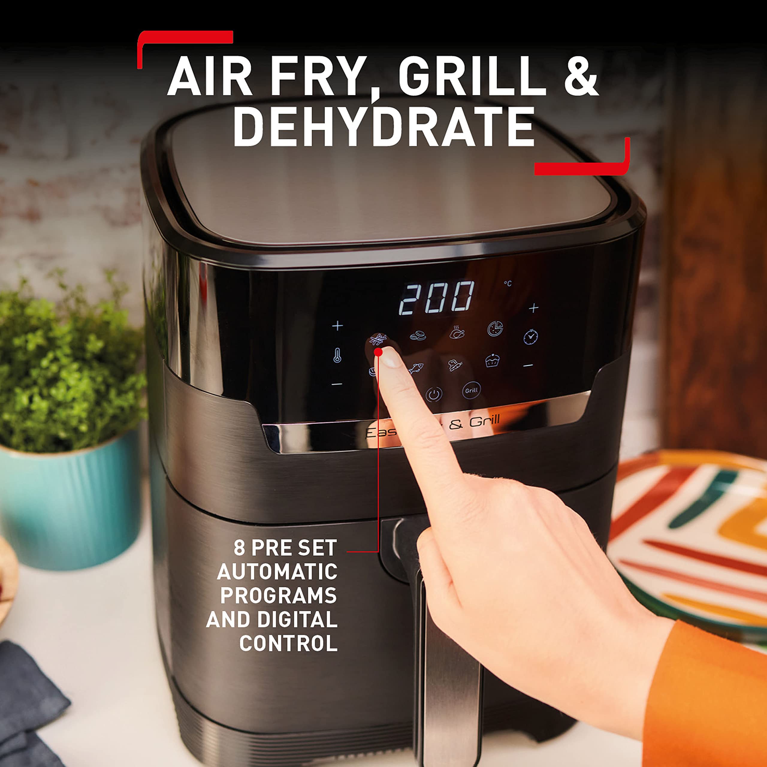 Tefal EasyFry Precision EY505827 Air Fryer & Grill, Black, 6 Portions