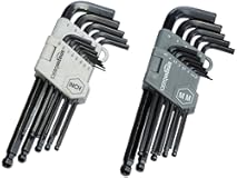 Amazon Basics Hex Key Allen Wrench&comma; Long Arm&comma; Metric and Standard Sizes&comma; 26-Piece