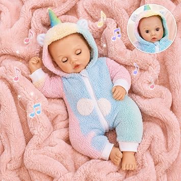 18" Unicorn Interactive Reborn Baby Doll with Sucking Motion