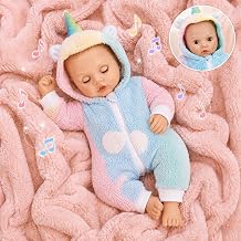 18" Unicorn Interactive Reborn Baby Doll with Sucking Motion | Mouth Sucking Action, Open & closed eyes, Crying and Laughing Baby Sounds, Music, Soft Cotton Body, Clothes & Toy Accessories