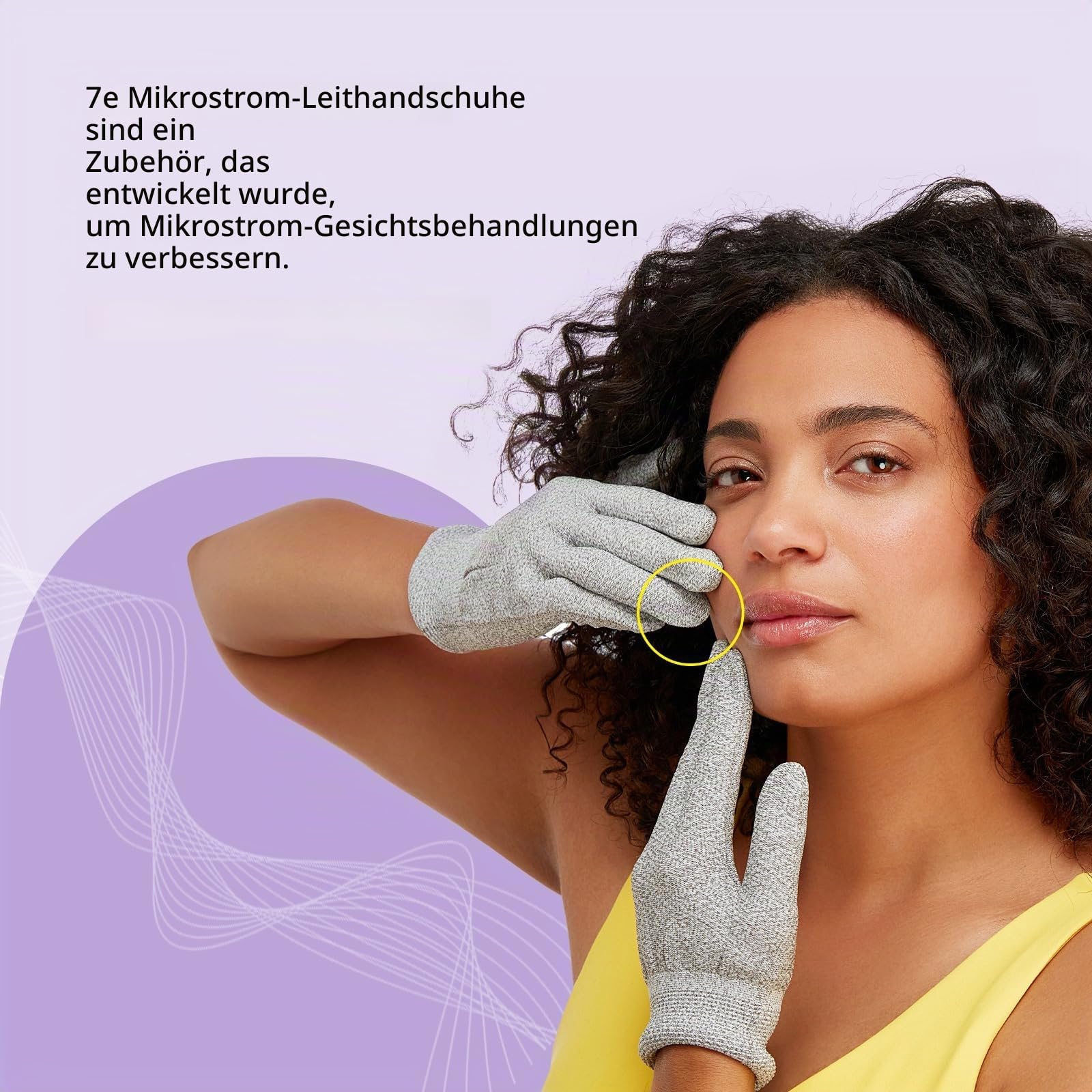 myolift 7E Leitfähige Handschuhe (Paar) | Mikrostrom-Handschuhe zur Verwendung mit allen Mikrostrom-Facelift-Geräten