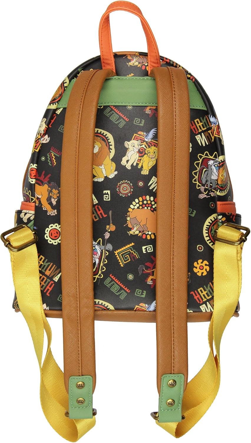 Loungefly Disney Lion King Multi-Character Tribal Patterns Allover Print Mini Backpack 11" - Image 6