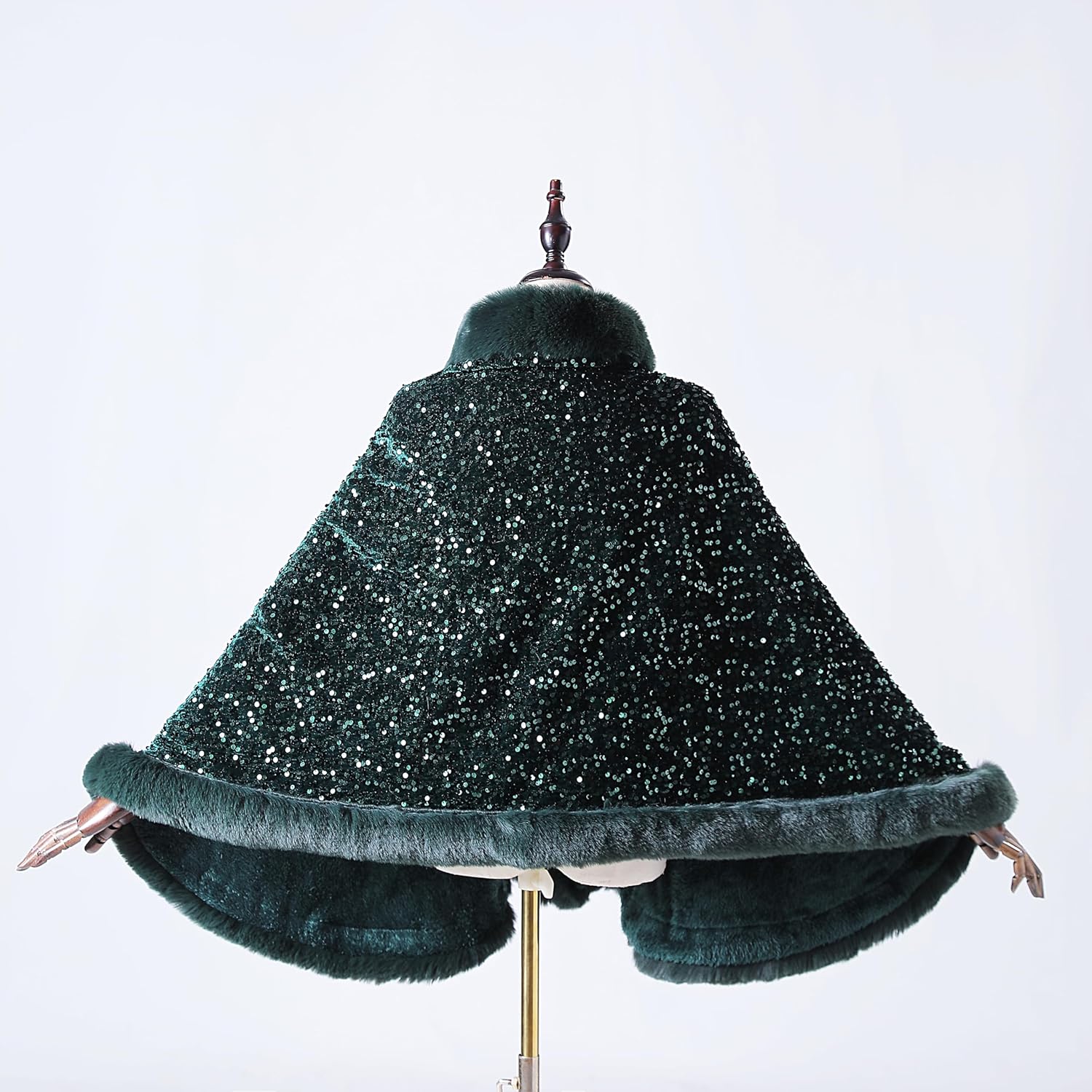 Luxury Faux Fur Shawl for Women Winter Fur Coat Wedding Party Fur Stole Wraps Cape for Evening Dresses - Image 3