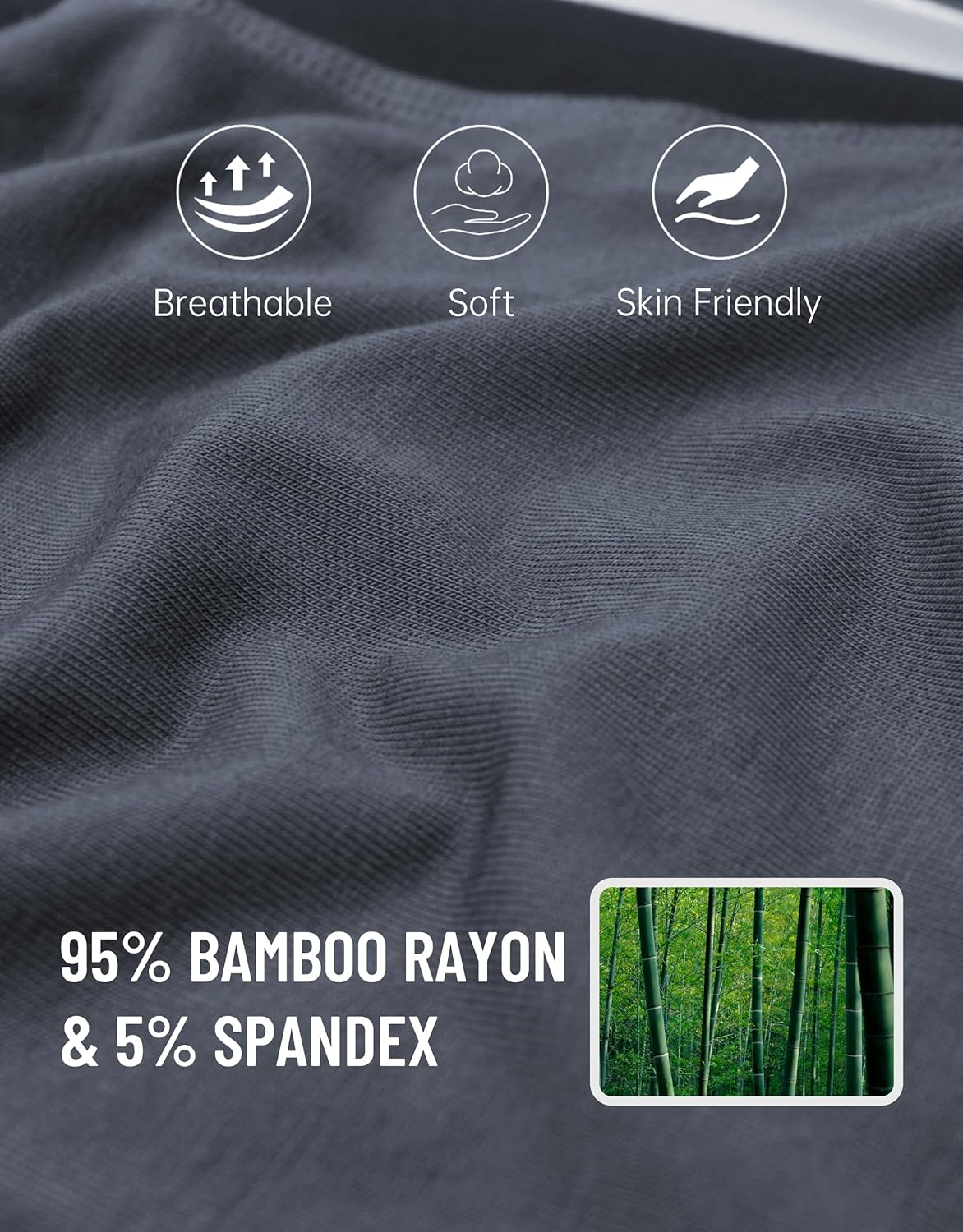 COLORFULLEAF Men's Boxer Shorts Underwear Soft Rayon Made from Bamboo Boxers for Men Packs Relaxed Sleep Shorts - Image 5