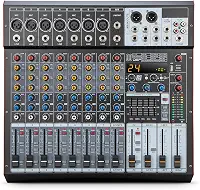 Mesa de Som Amplificada de Canais com 99 Efeitos DSP, Amplificador de 500W×2, Bluetooth, USB/MP3, Phantom Power de 48V, EQ de 5 Bandas - Mesa de Mixagem Profissional (VDA309L-127V)