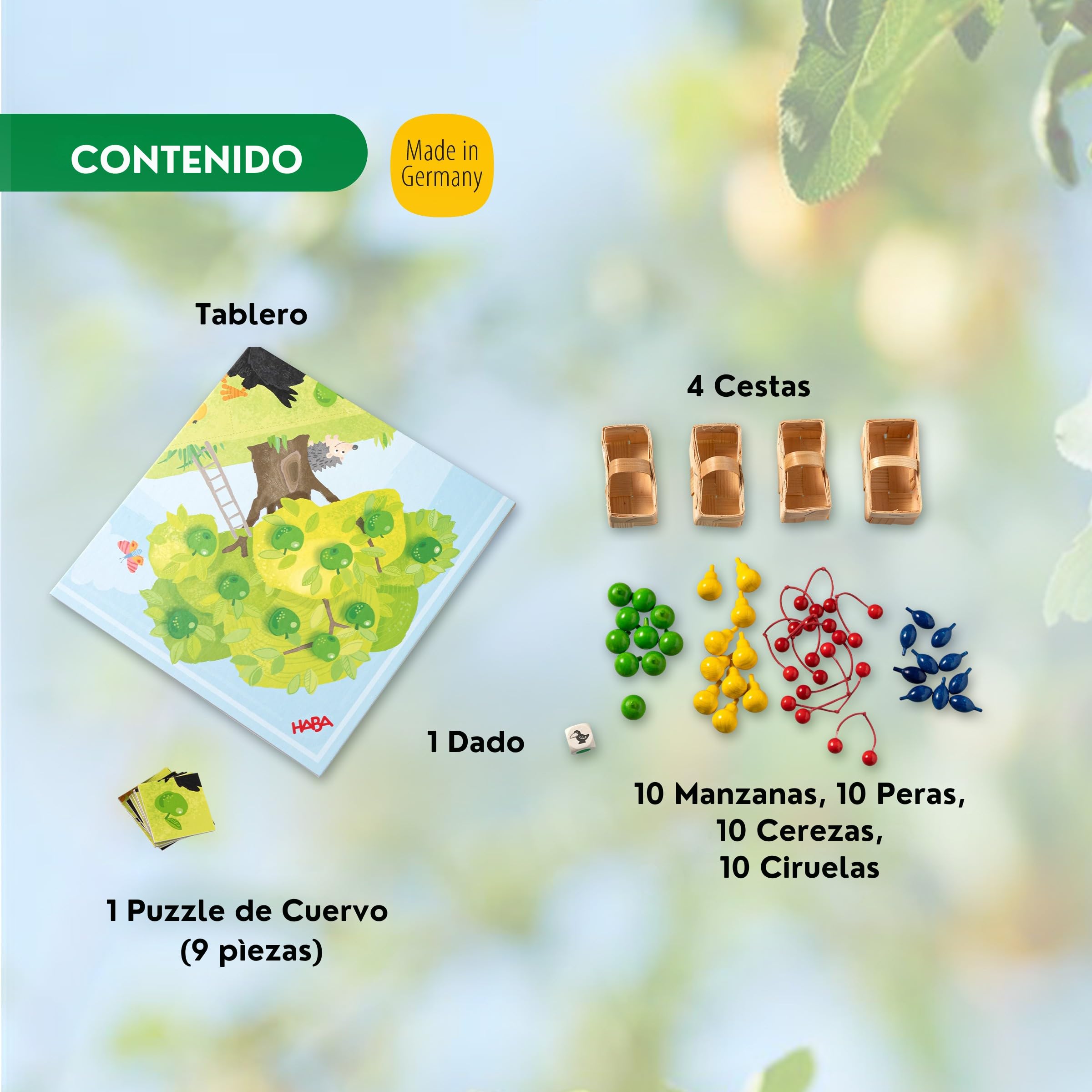 HABA 3403 - El Frutal, el clásico Juego Infantil de Mesa cooperativo. Más 3 años