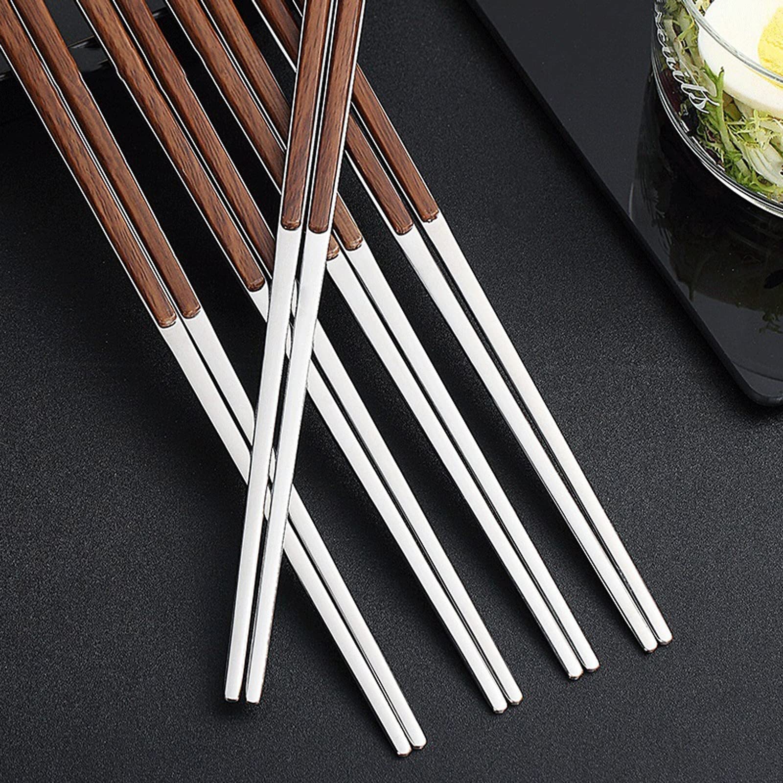 Amazon.com: ACFFVBW Wooden Chopsticks Metal Chopsticks Chopsticks
