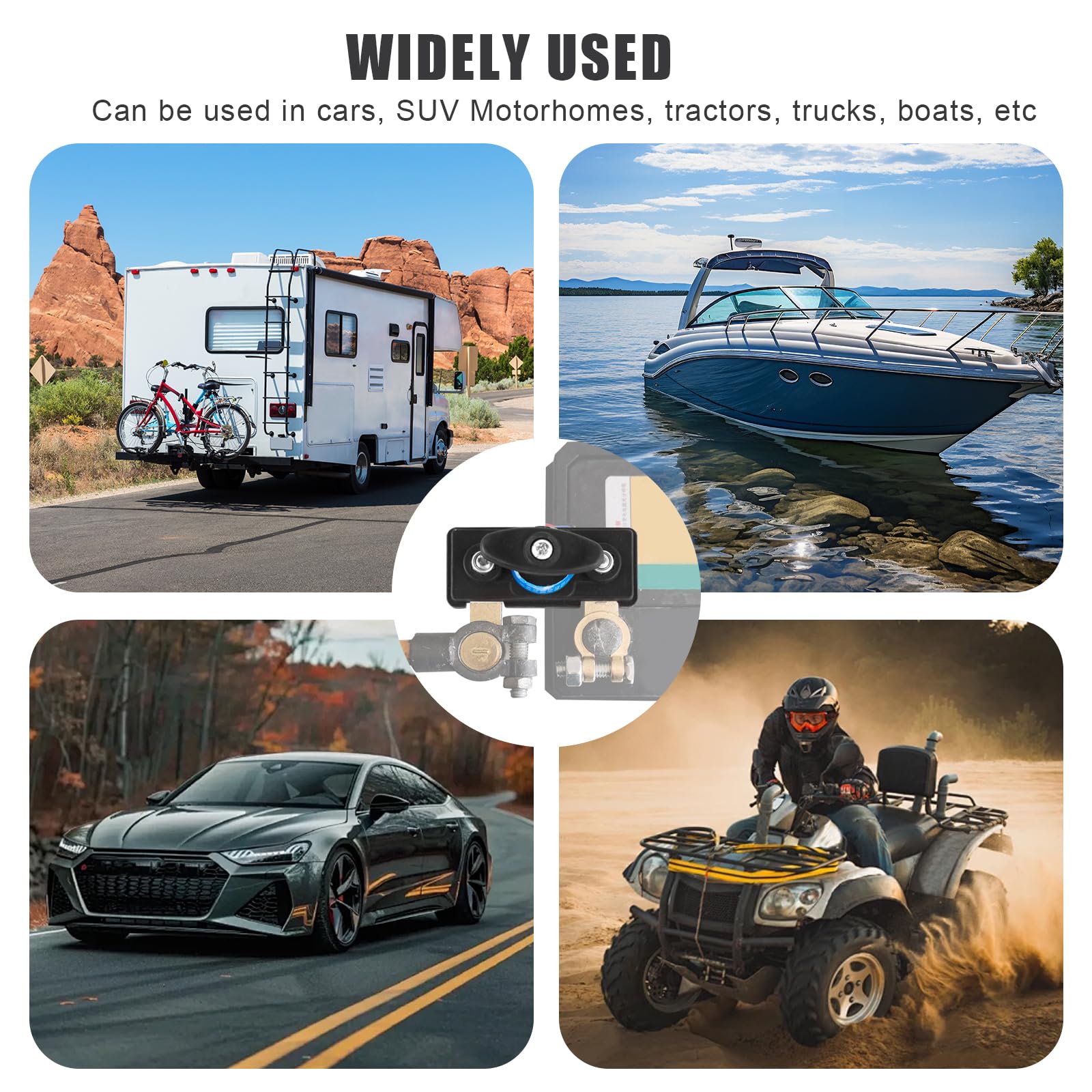 Stacca Batteria 12V 24V, Stacca Batteria per Auto, Stacca Batteria Moto Interruttore 12V Scollegamento della Batteria Accessori per l'interruzione di Corrente per Camion Camper Barca ATV