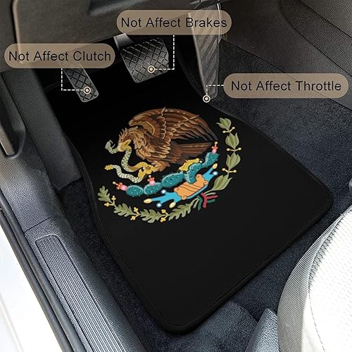 Miniatura 3 de Tapete de automóvil con bandera de México, 4 piezas, protección para todo tipo de clima, para automóvil, SUV, camión, camioneta