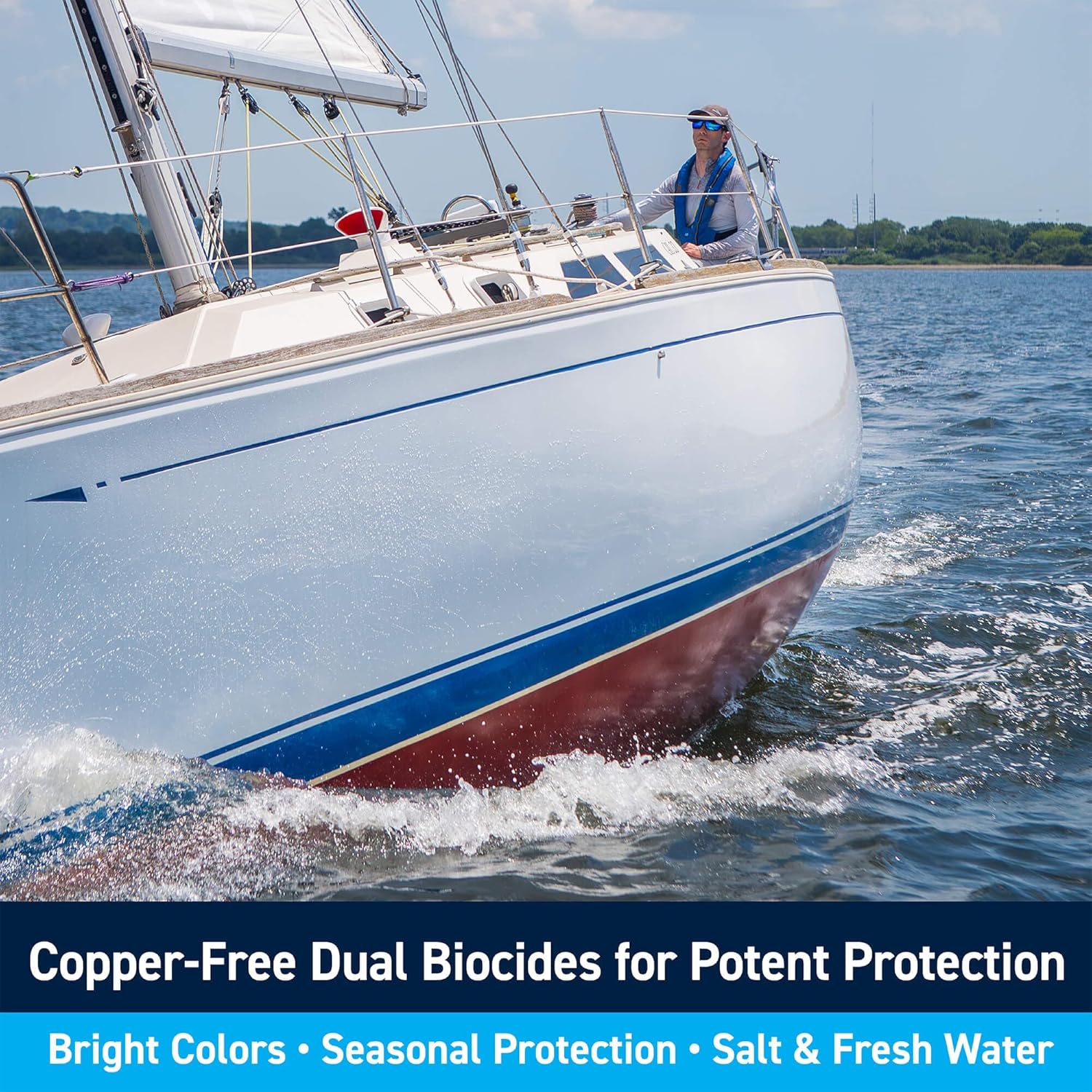 TotalBoat Krypton Copper Free Antifouling Bottom Paint for Fiberglass, Wood, Aluminum and Steel Boats, Outdrives and Trim Tabs (Black, Gallon)