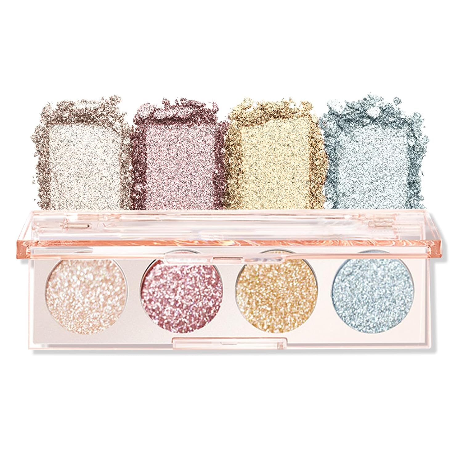 Multichrome Glitter Eyeshadow Palette, Creamy Smooth Sparkle Eye Shadow, High Pigmented Matte Eye Highlighter Palette for Woman, Daily Makeup #02