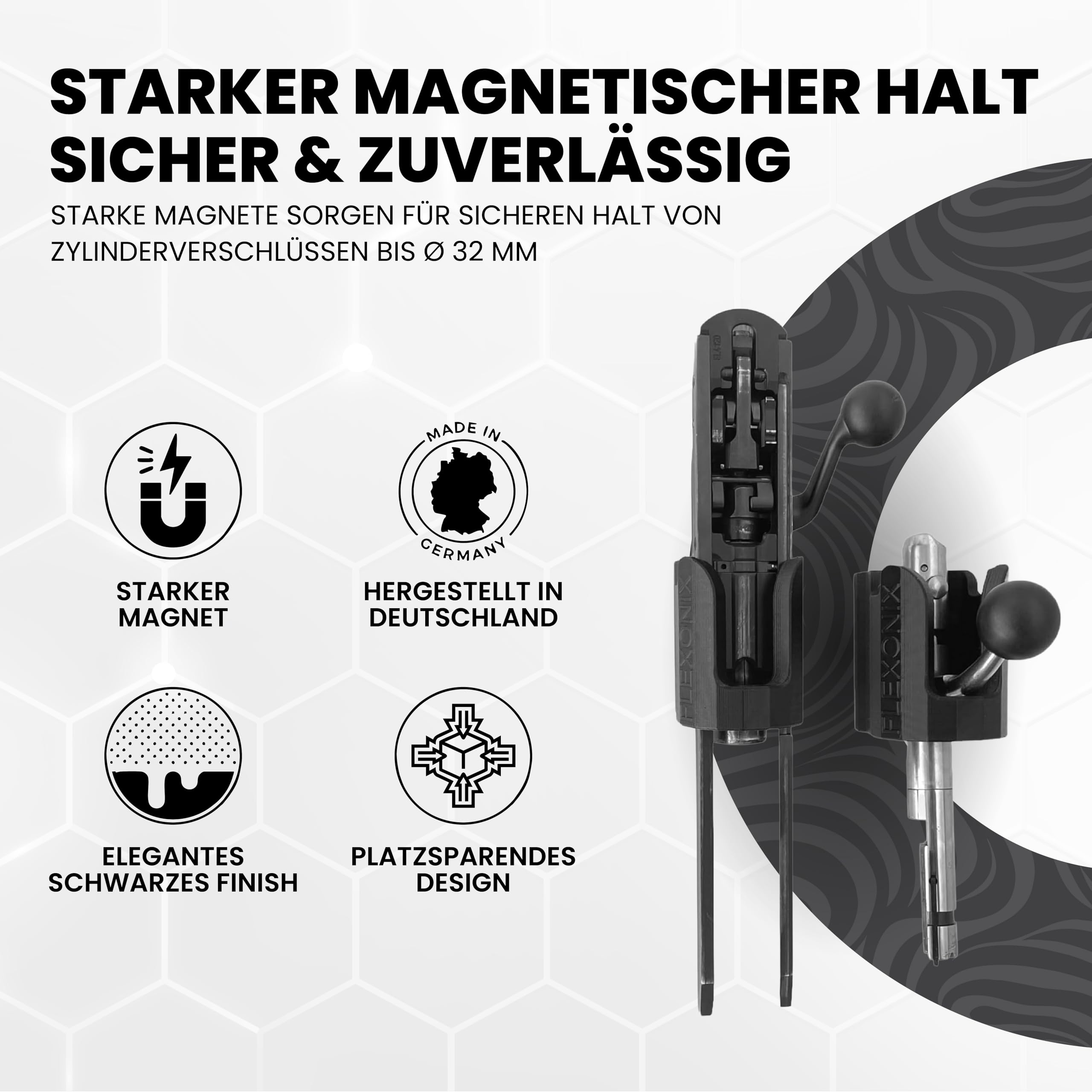 Magnetische Verschlusshalterung für Blaser R8/R93, Mauser, Sauer & Sako – Universal Zylinderverschluss-Halter für Waffenschrank – Sicher & platzsparend, für Fast alle Kalibergruppen geeignet