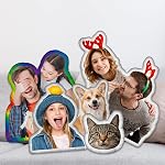 Oreiller personnalisé - Oreiller personnalisé visage avec photo Super Soft Velvet Double faces Imprimé Cadeau amusant personnalisé pour papa Femmes Hommes Couples Étouffé Oreil à lancer Cadeau commémoratif d'oreiller de chat de chat personnalisé
