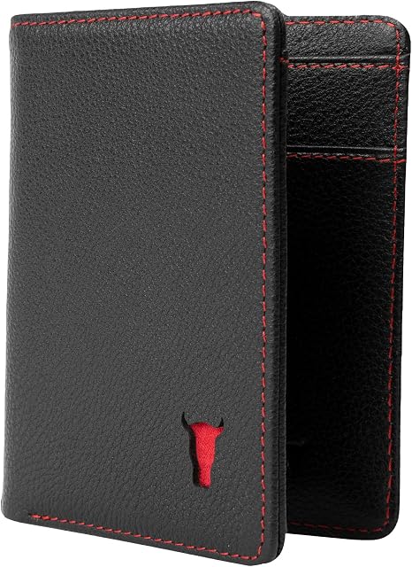 TORRO Bifold Wallet  Premium Genuine Leather Card Wallet with RFID Protection (Black)