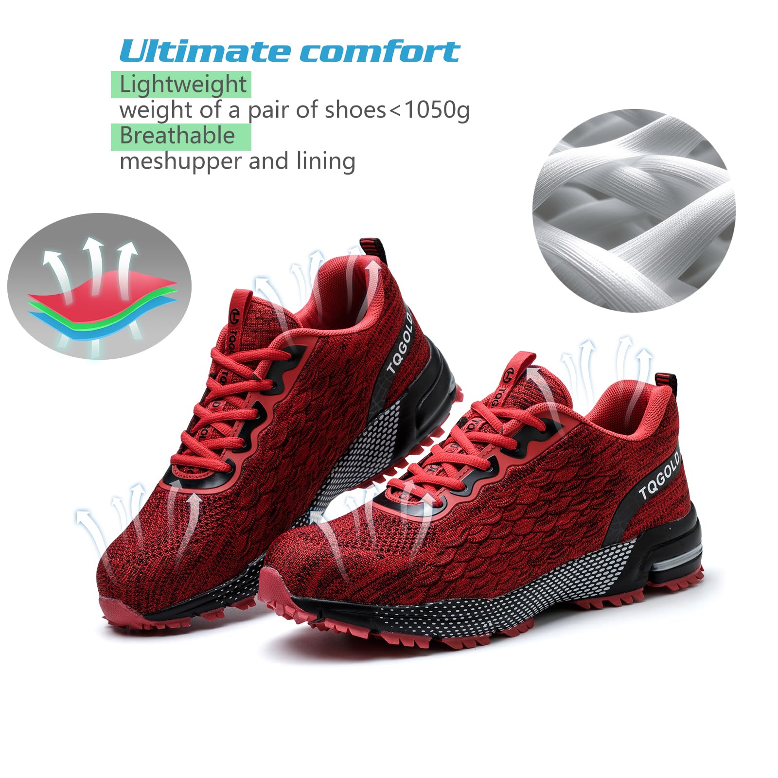 TQGOLD Scarpe Antinfortunistiche Uomo Leggere Comodo Donna Scarpe da Lavoro con Punta in Acciaio Ammortizzazione Traspiranti Antiscivolo Scarpe Protettive Industriali