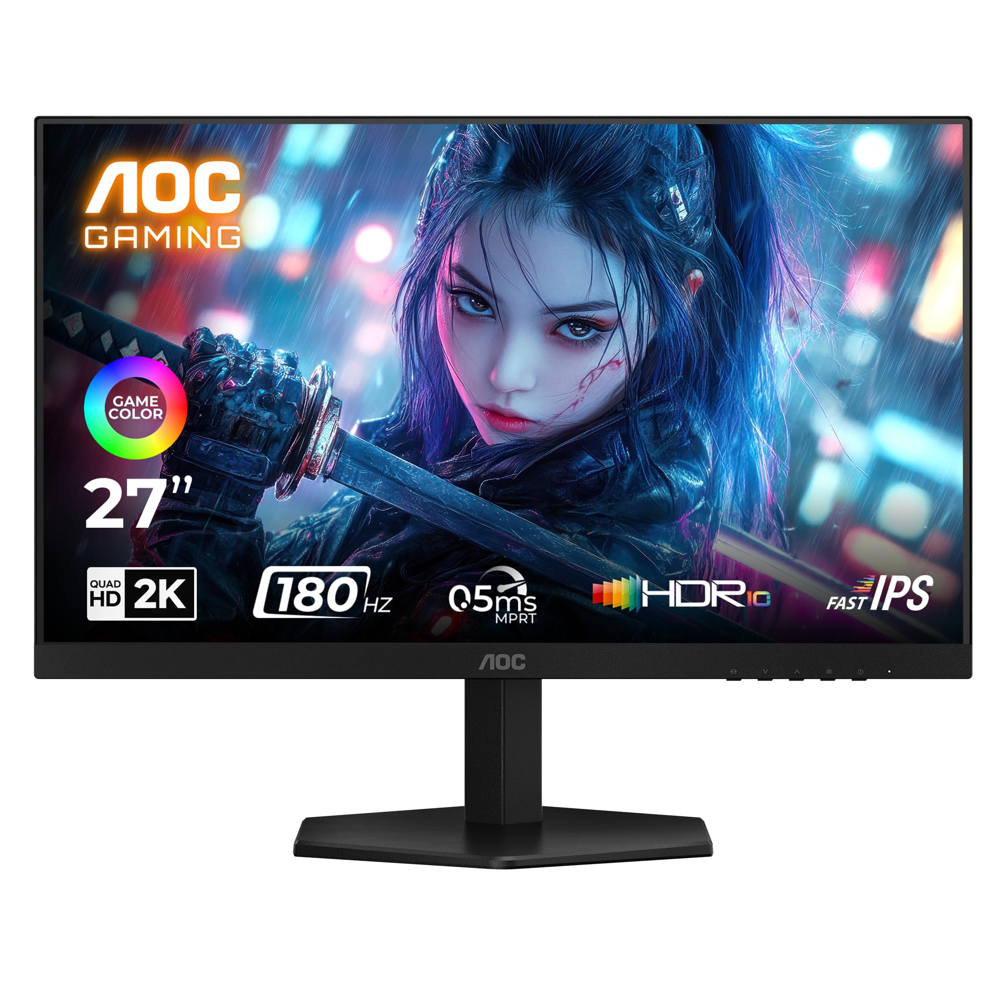 AOC Q27G11E 27″ QHD Gaming Monitor – Black/Red | 2560×1440 Fast IPS| 180Hz Refresh | 0.5ms MPRT|Adaptive Sync| HDR10| Tilt Stand & Low Blue Light-image-44