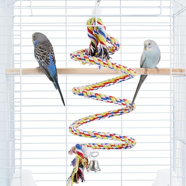 Foto 4 de 8 de Yaheetech Jaula para Pájaros Jaula con Comedero 40 x 40 x 58 cm Blanco