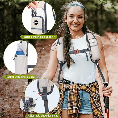 Miniatura 116 de FIORETTO Mochila de senderismo de 15L para mujeres y hombres, mochila mini plegable, ligera, pequeña mochila de día para camping, viaje, al aire