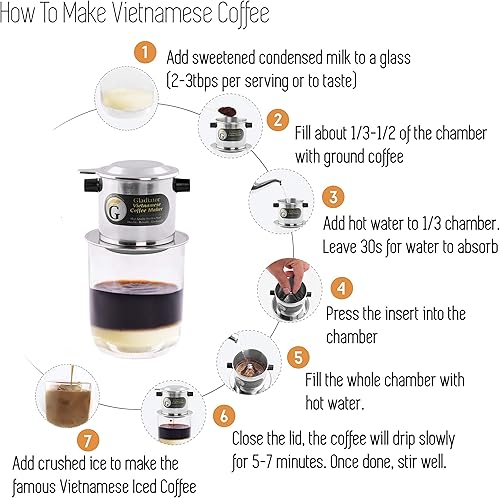 Miniatura 5 de Juego de filtros para cafetera vietnamita, filtros de café estilo prensa francesa, gotero para verter sobre café, cafeteras portátiles, prensa de