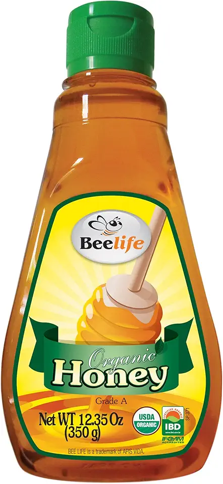 APISVIDA Mel Orgânico - Bisnaga 350g com Tampa Cone | Certificado Orgânico | 100% Puro e Natural