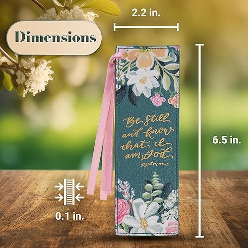 Miniatura 281 de Christian Art Gifts - Separador de piel sintética con cinta de satén y verso bíblico inspirador para mujeres y hombres, Marrón - Proverbios 31 Mujer