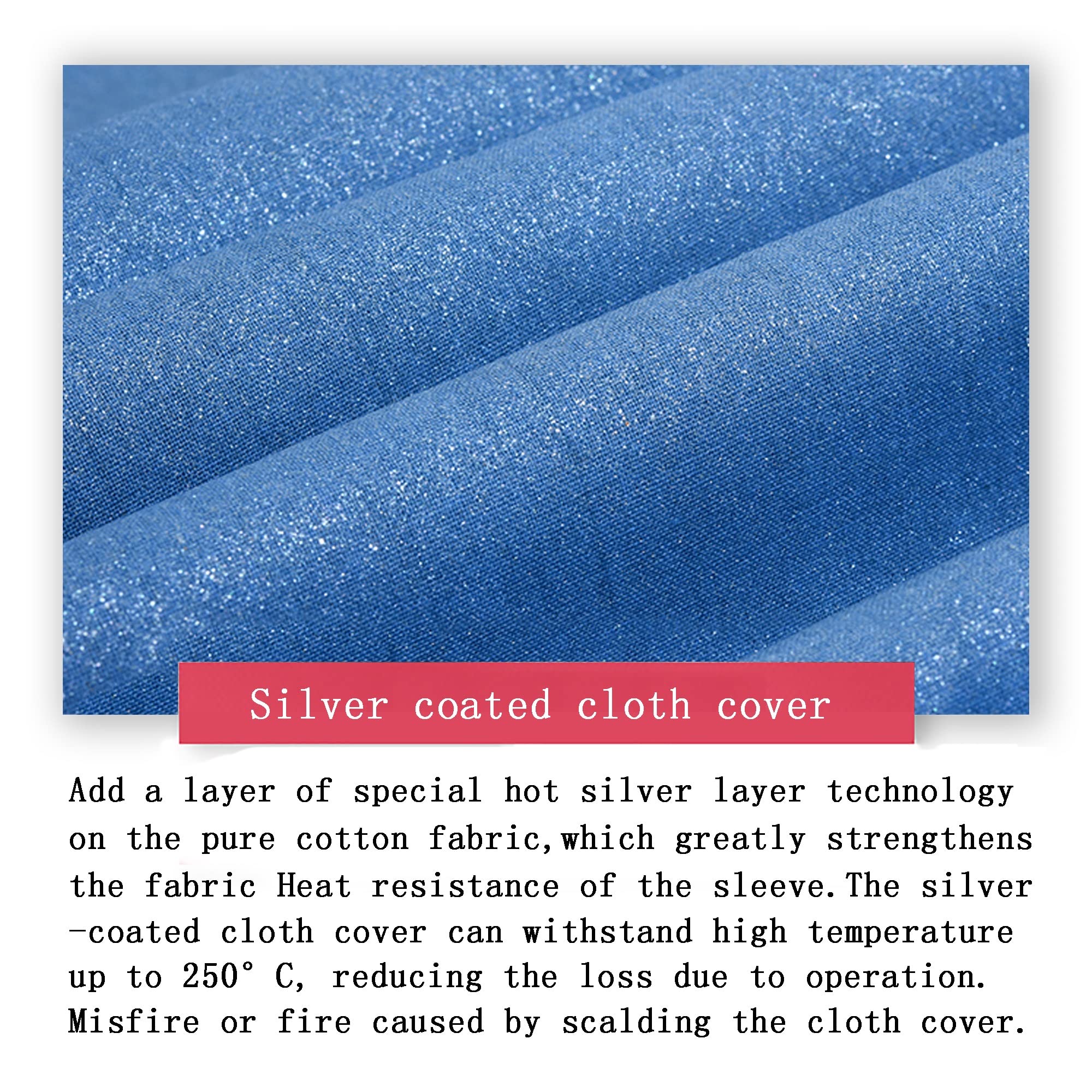 Copertura per asse da stiro, copertura per asse da stiro extra spessa e resistente, copertura per asse da stiro, copertura di ricambio per asse da stiro con rivestimento argento, adatta per asse da