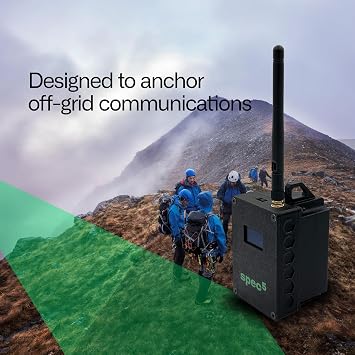 Black S5 Beacon Solar Charging LoRa Off-Grid Mesh Communicator with Meshtastic - Fully Flashed Hiking Gear from