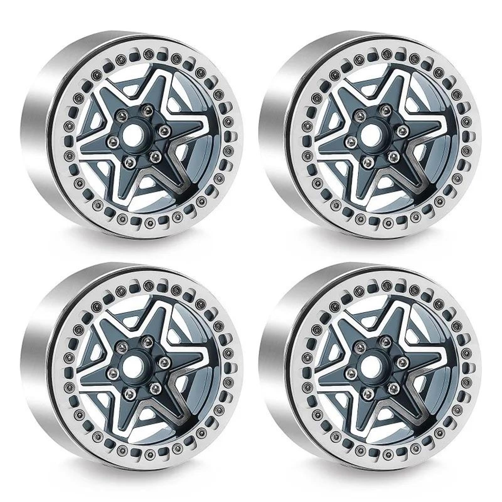 2,2" Alu Beadlock Felgen 4Stück Für D90 Für Axial Für Capra 1/10 RC Auto
